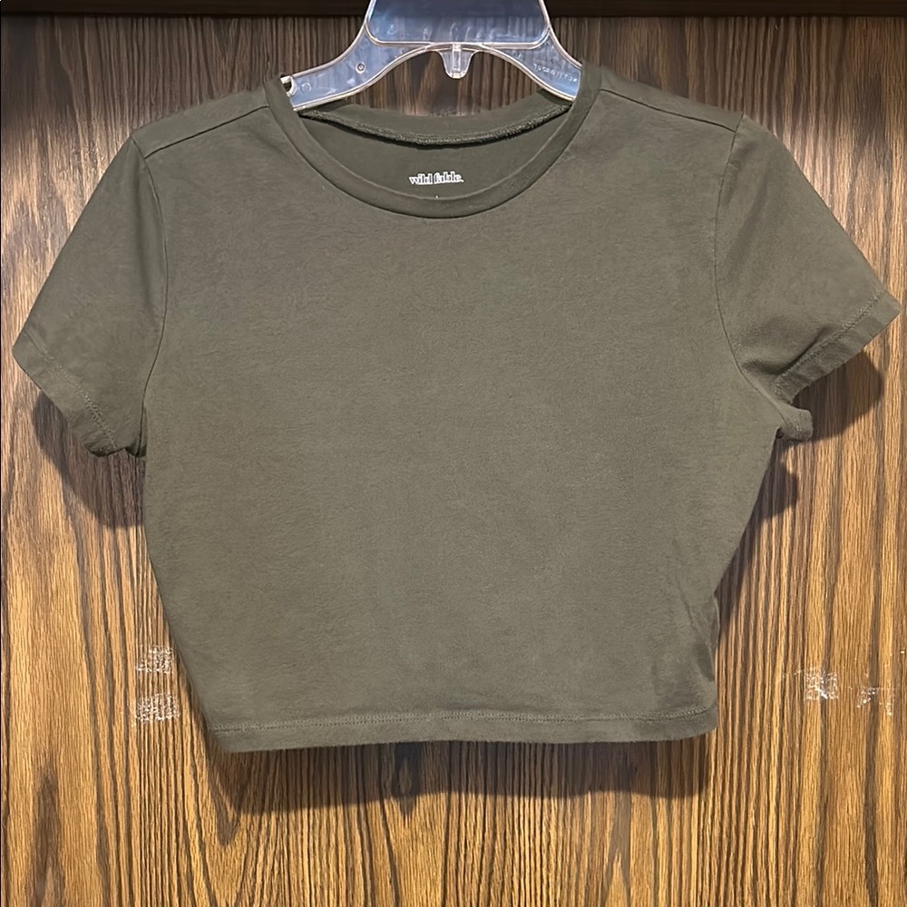 Wild Fable Olive Green Women's Crop Top